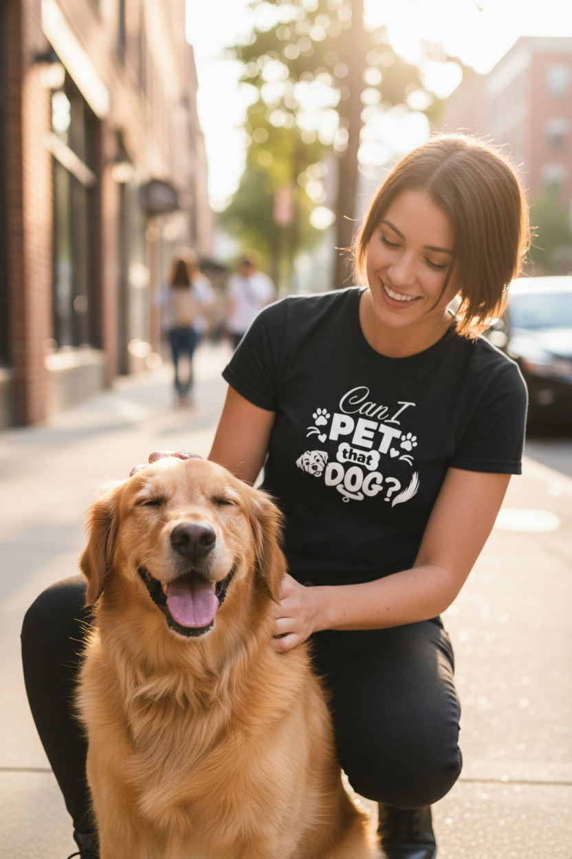 Can I Pet That Dog? — Unisex Graphic Tee (Black) – MUST LOVE DOGS