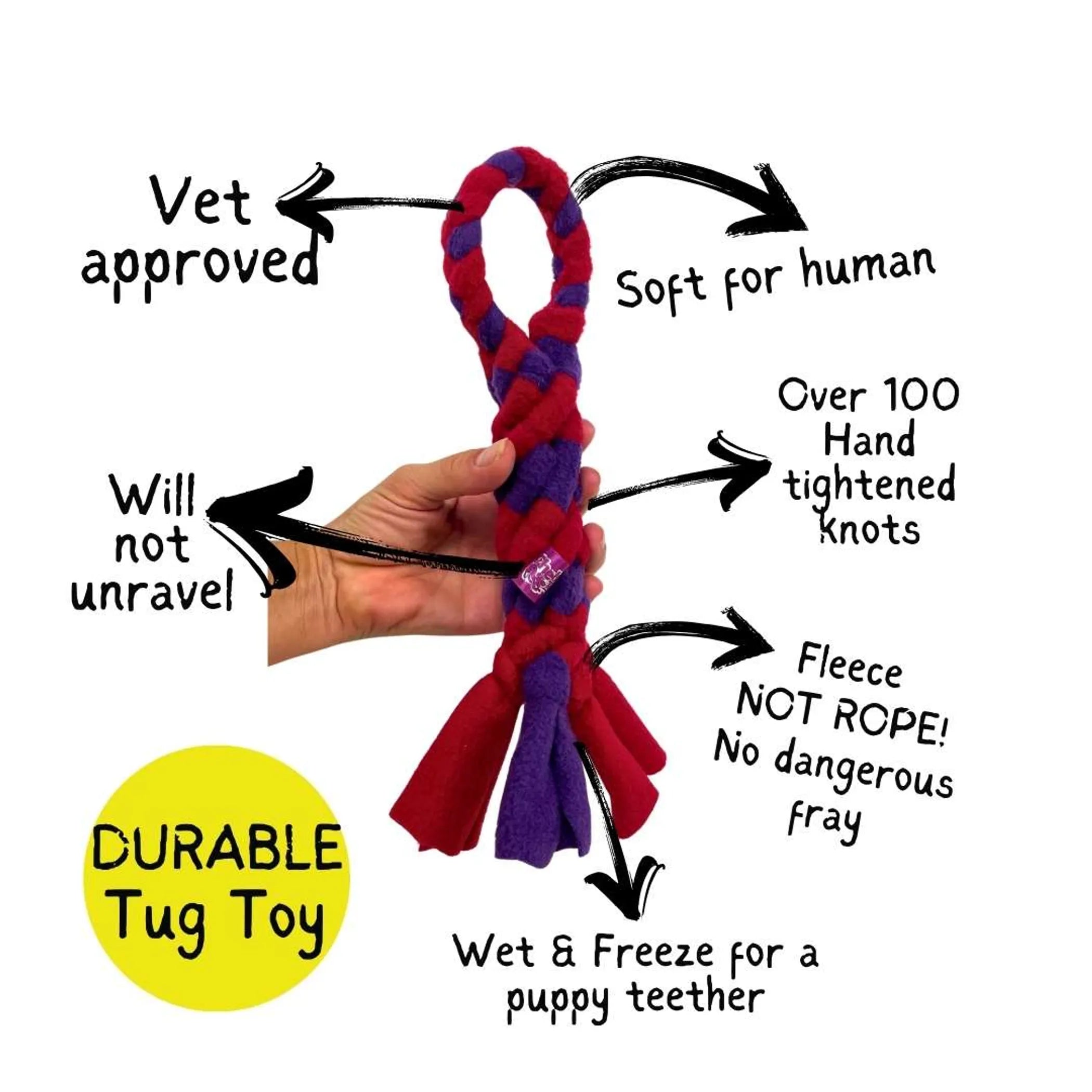 3-in-1 Enrichment Tube — Tug Toy, Treat Dispenser & Snuffle Ball for Dogs