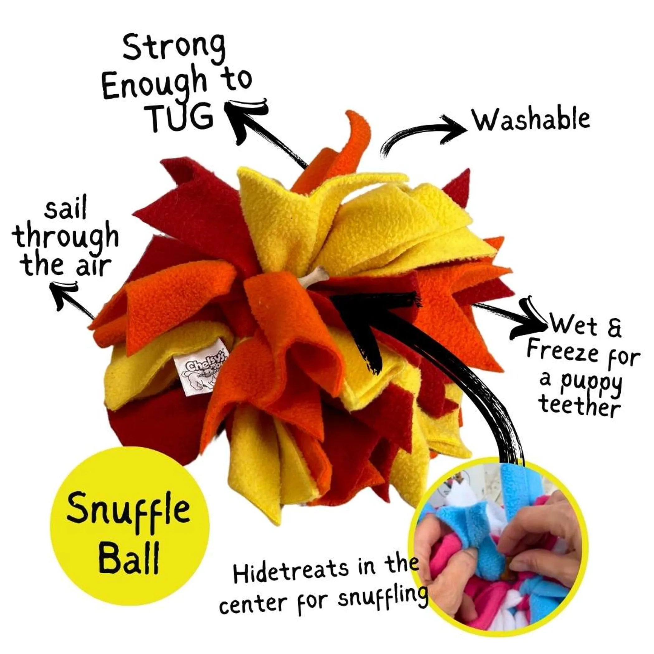 3-in-1 Enrichment Tube — Tug Toy, Treat Dispenser & Snuffle Ball for Dogs