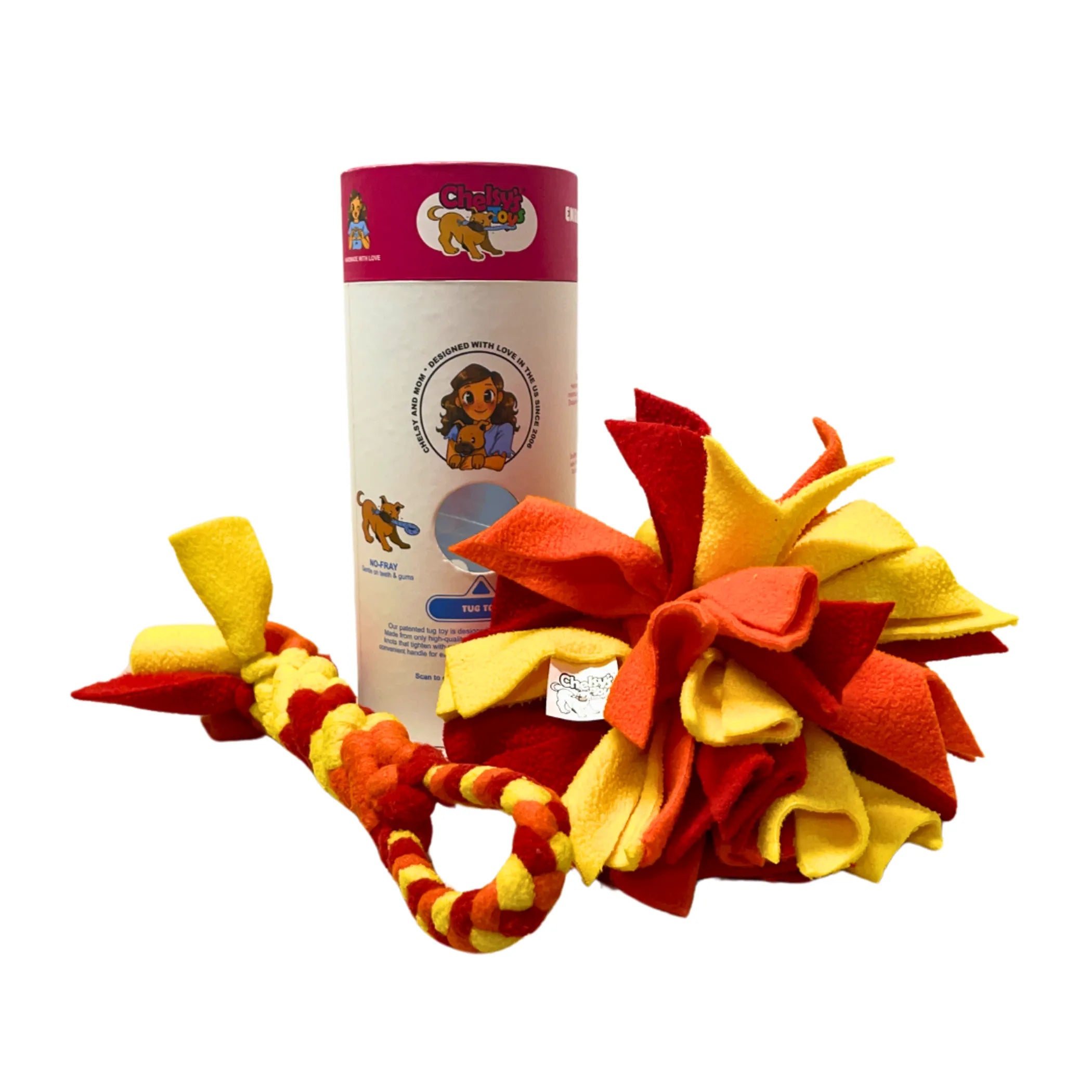 3-in-1 Enrichment Tube — Tug Toy, Treat Dispenser & Snuffle Ball for Dogs