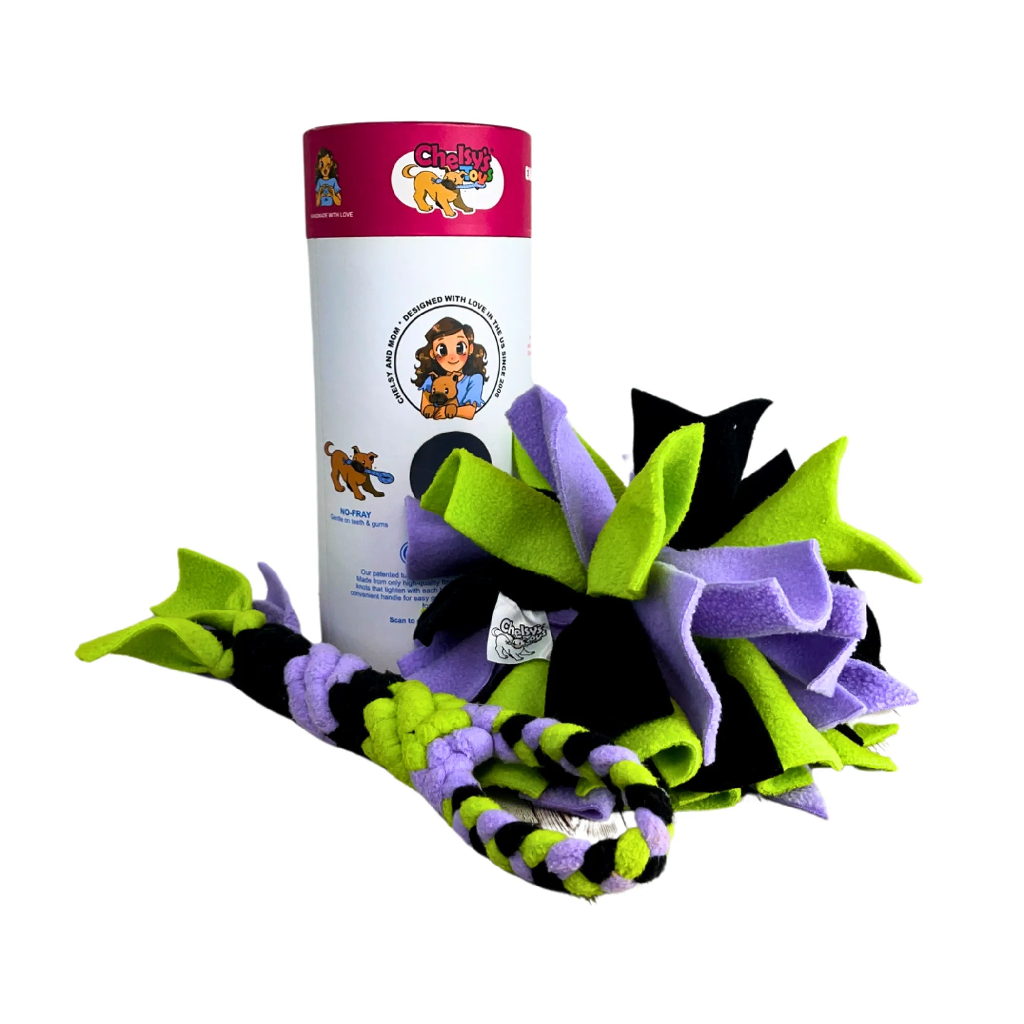 3-in-1 Enrichment Tube — Tug Toy, Treat Dispenser & Snuffle Ball for Dogs