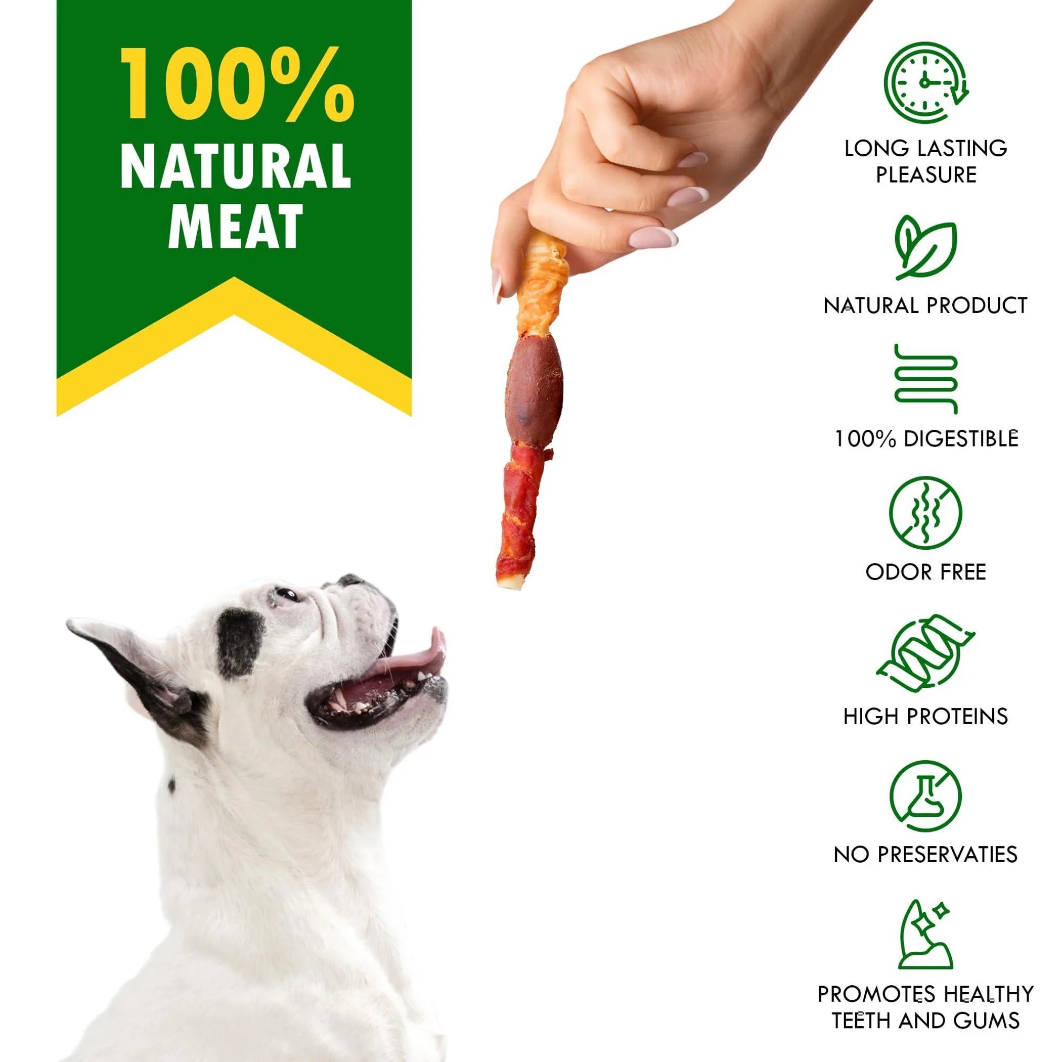 Triple Flavor Duck & Chicken Rawhide Chews — Human-Grade, Grain-Free, Long-Lasting