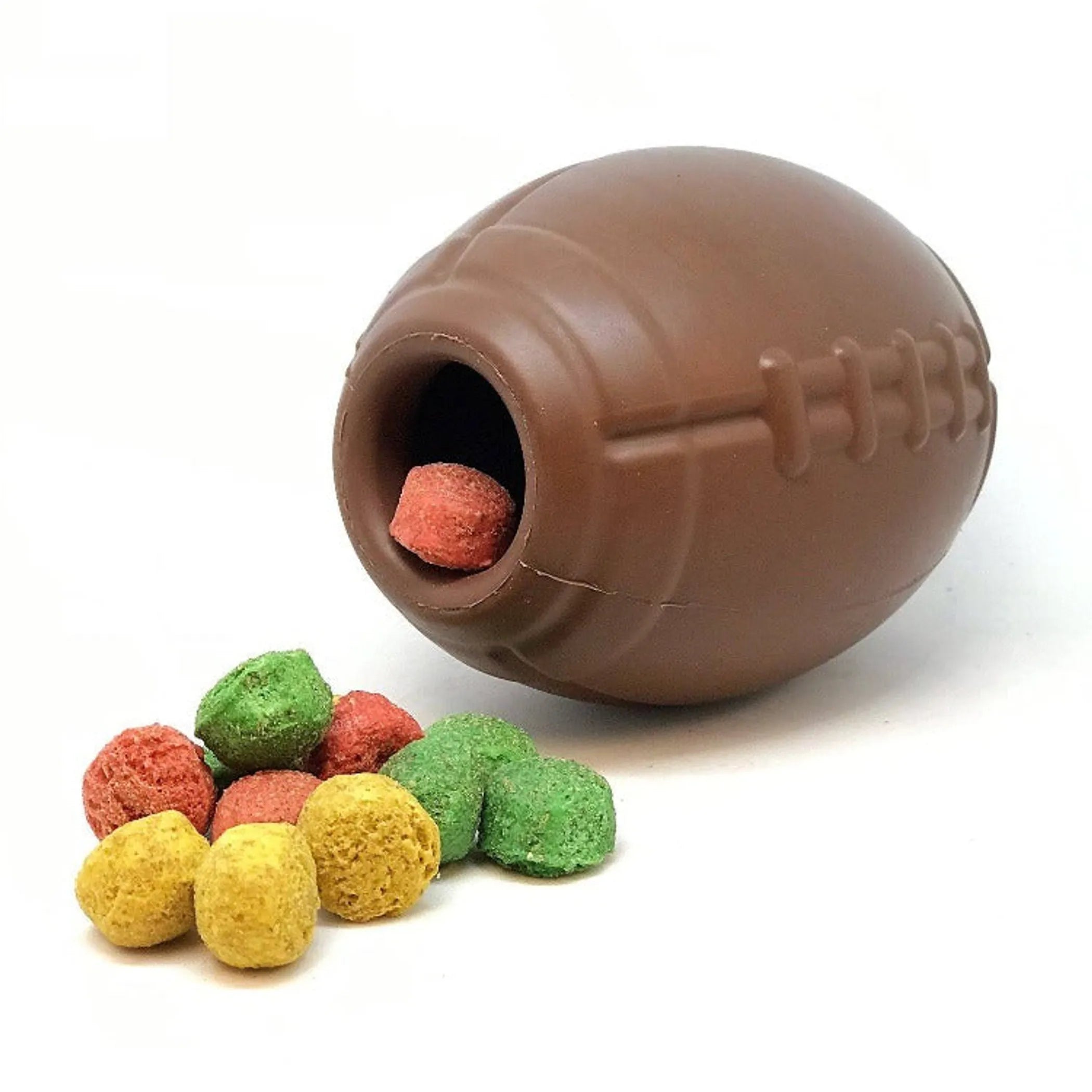 SodaPup Football eDispenser — Durable Rubber Chew Toy & Treat Dispenser for Power Chewers
