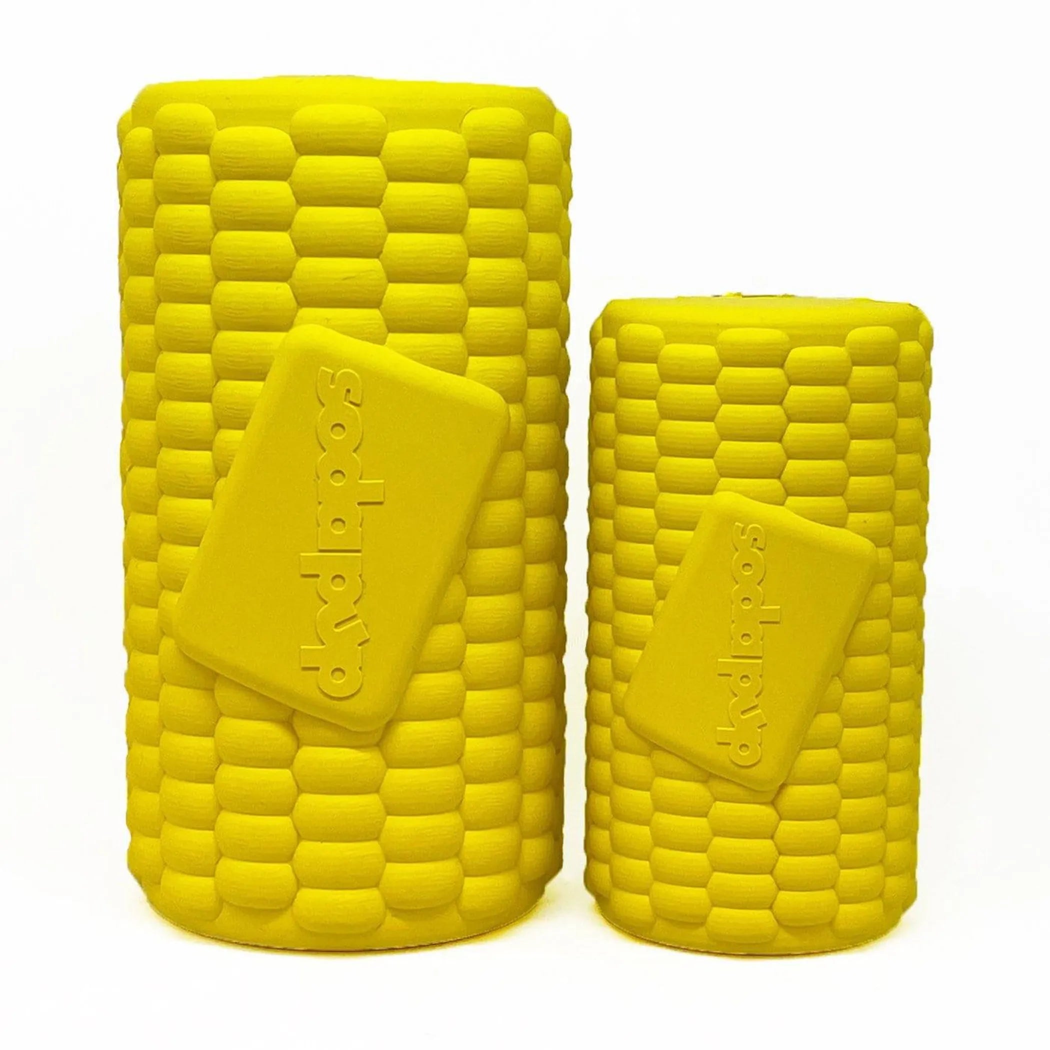 SodaPup Corn on the Cob eDispenser — Durable Rubber Chew Toy & Treat Dispenser for Dogs