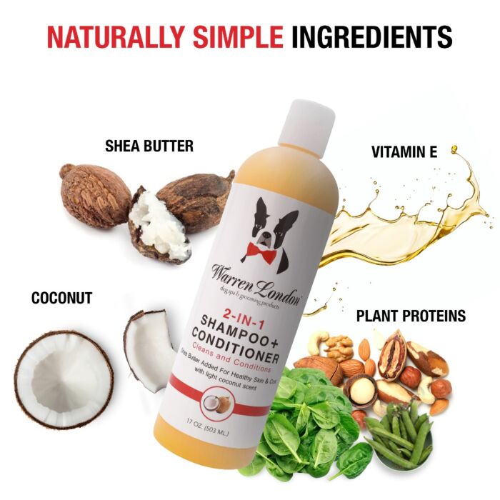 Warren London 2-in-1 Dog Shampoo & Conditioner — Professional Formula, 4 Options