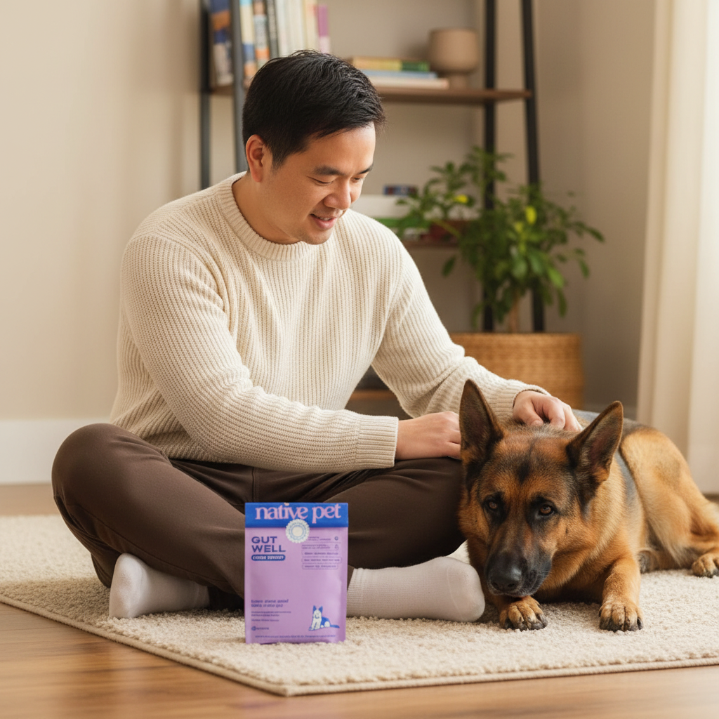 Native Pet Stress Support - German Shepherd en casa
