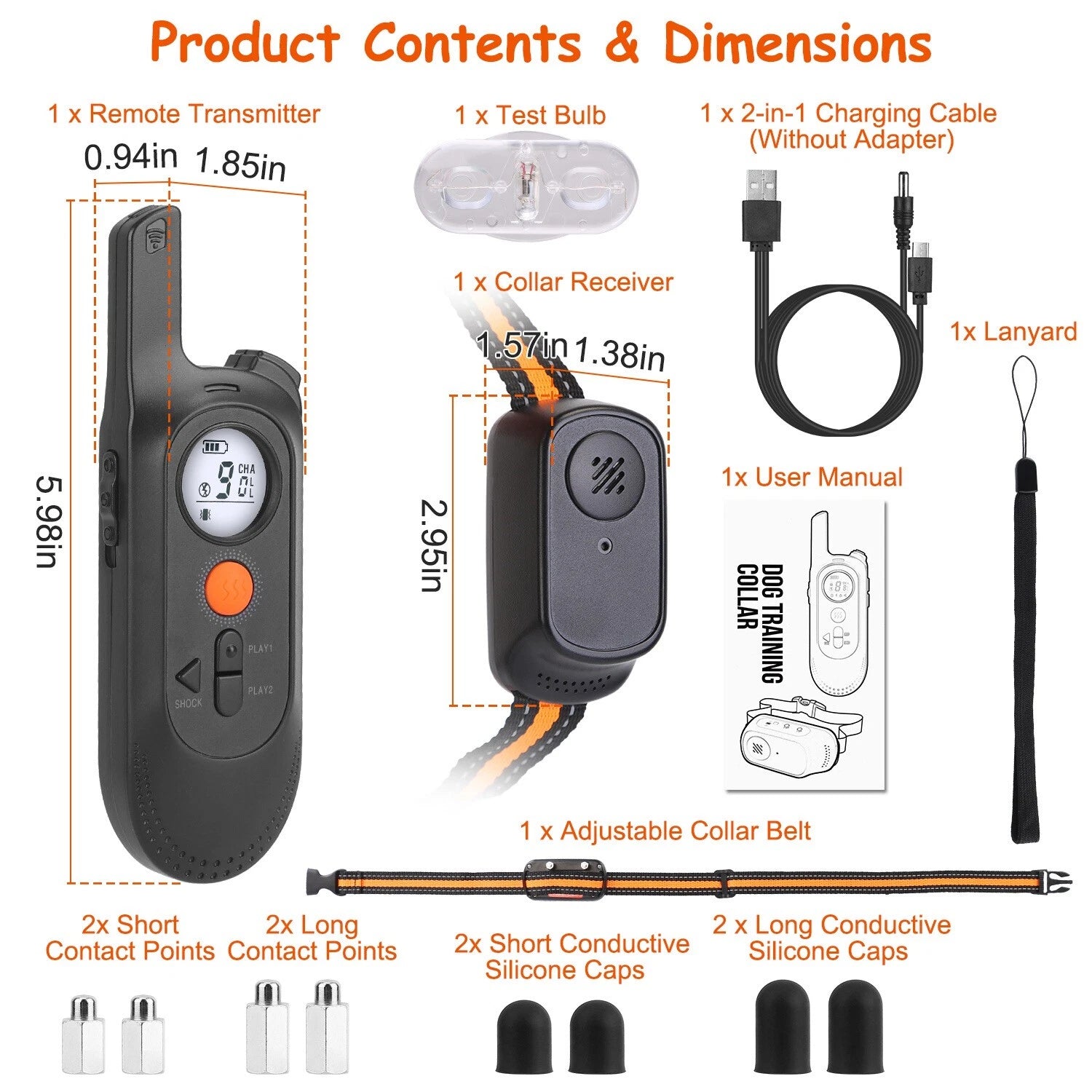984FT Remote Dog Training Collar — Waterproof, Rechargeable, 3-Mode System